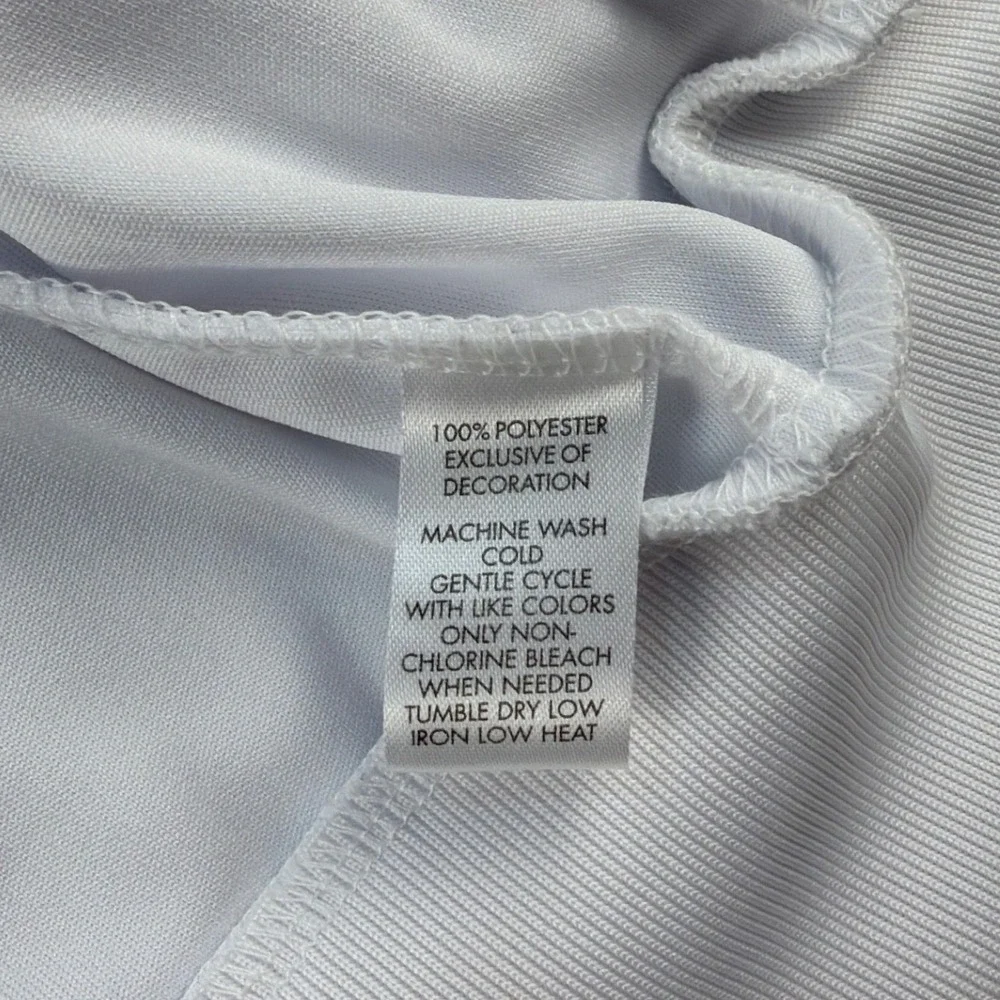 Calvin Klein Mens White Track Jacket Yellow Racing Stripe Full Zip Large Sport
